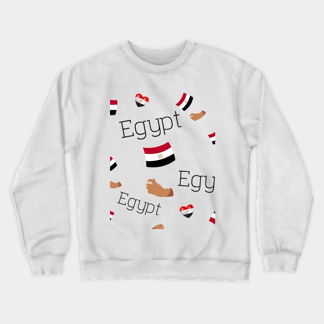 I Love Egypt Crewneck Sweatshirt by BestChooseArt